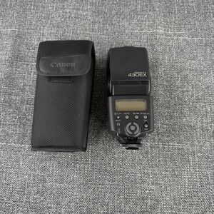 Canon Speedlite 430EX Camera Flash Unisex Black E-TTL II Shoe Mount with Case